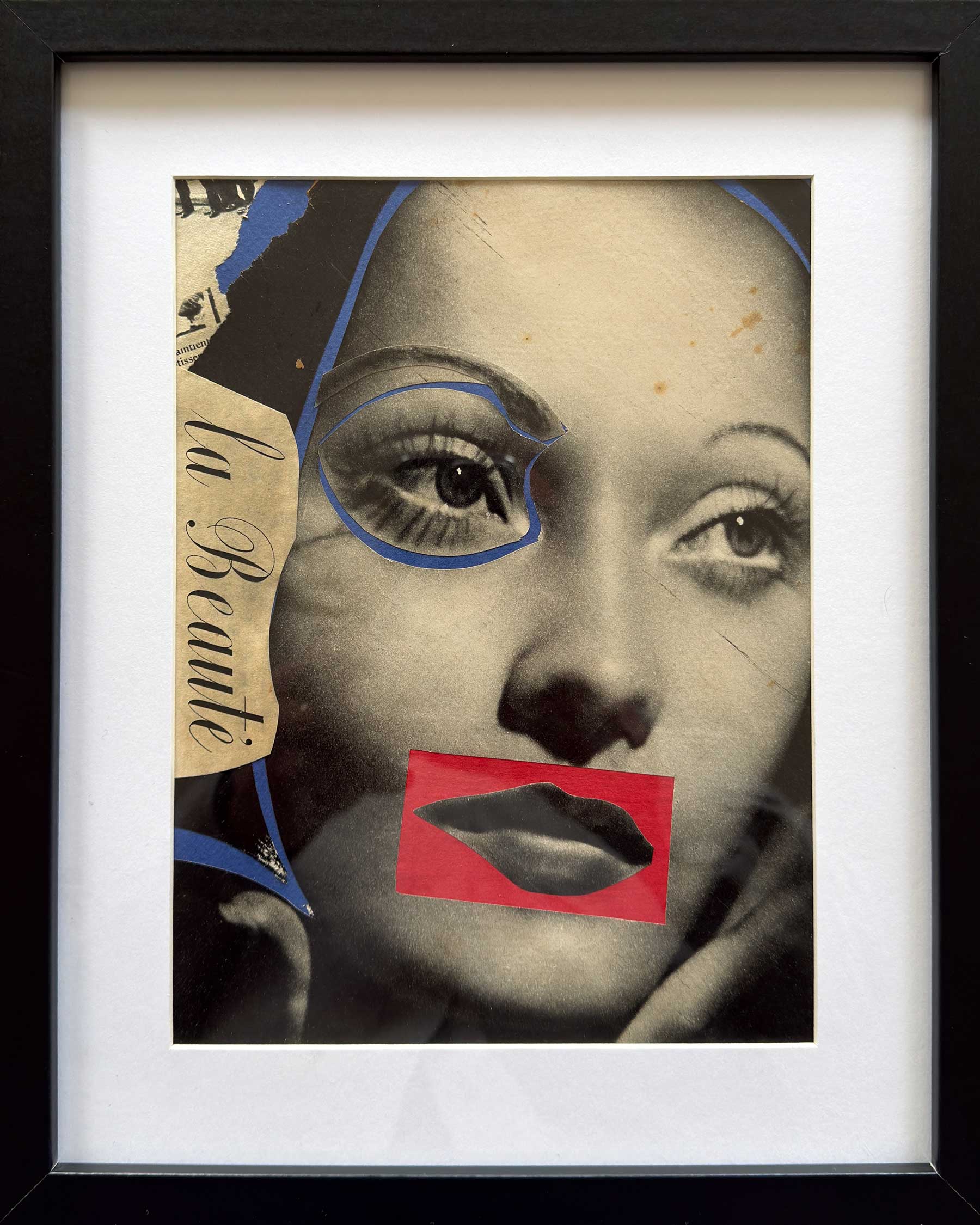 La Beauté - contemporary minimalist collage artwork made with paper fragments